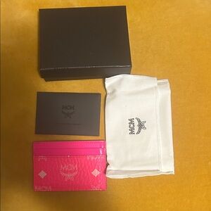 MCM Vibrant Pink Card Holder